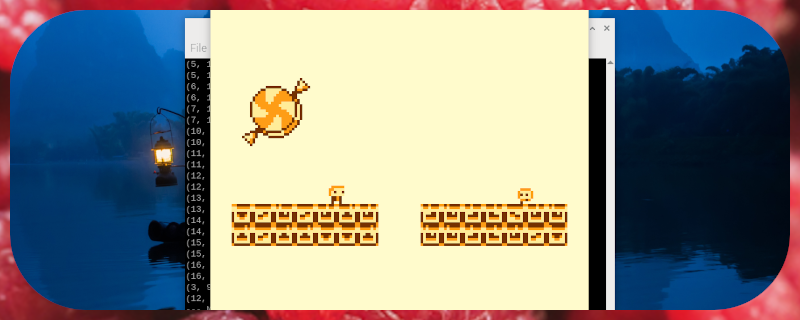 Preview of Candy Wrapper playing on a Raspberry Pi with a raspberry frame. Preview of Candy Wrapper playing on a Raspberry Pi with a raspberry frame.